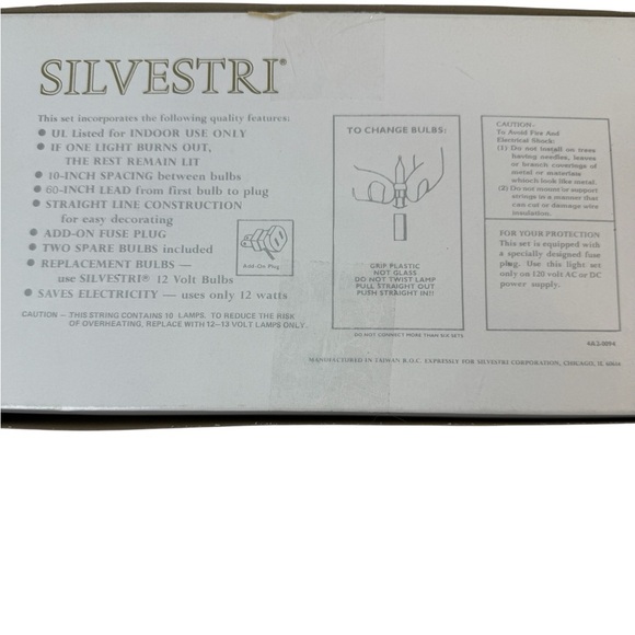 Vintage Silvestri Celestial Christmas 10 Lights Ornaments Clear Angels Cherub - Picture 3 of 5